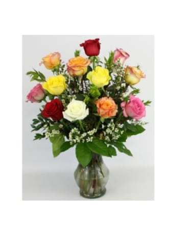 Dozen Mix Color Roses