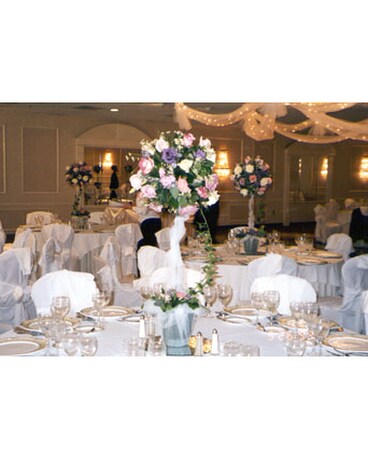 Topiary W/ White Tulle Wrapped