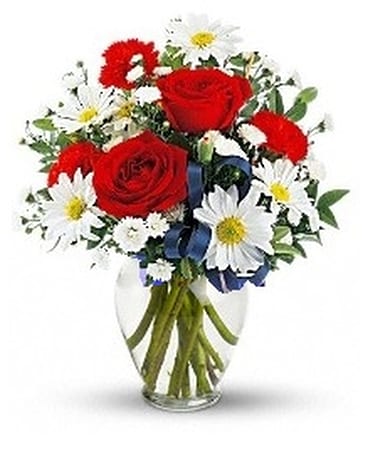 Red, White and You Flower Arrangement