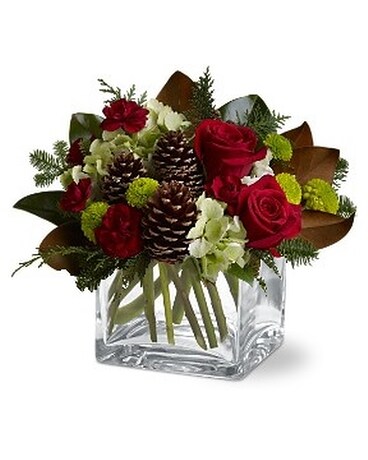 Rustic Winter  Vase