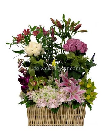 Basket Full of Posies Flower Bouquet