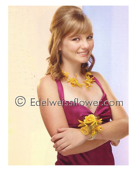 green emerald velvet dress Emerald Corsage And Boutonniere – flower arrangement | Las Vegas, NV main image 0