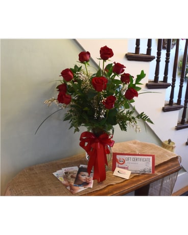 Dozen Red Roses and $50 Vivid Gift Certificate
