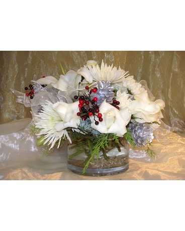 Silvery Winter Centerpiece