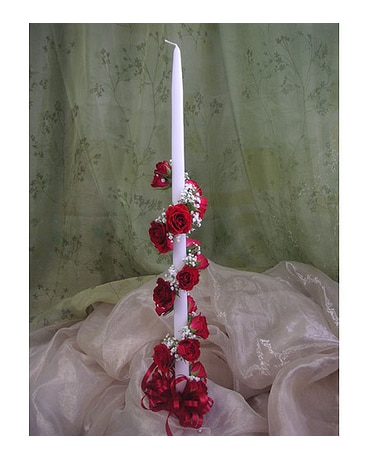 Red Rose Pinning Candle $75