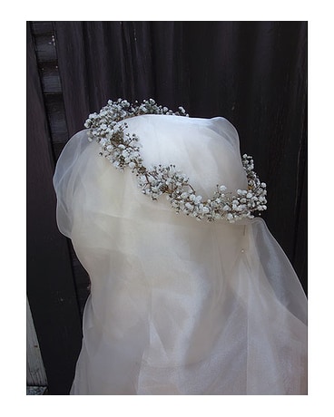 Babies-Breath Head Wreath $75