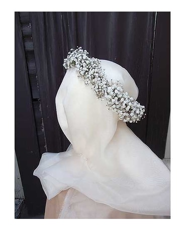 Full Babies breath Head Wreath $80