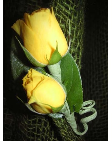 Yellow rose Boutonniere - $15.00