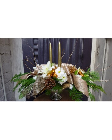 Gilt Holiday Centerpiece