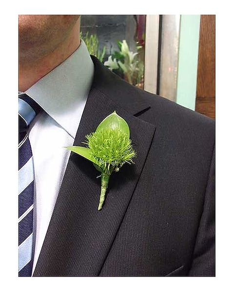 Tricky Green Boutonniere - $35.00 in West Los Angeles CA - Westwood Flower  Garden