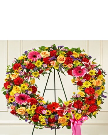 Multicolor Bright Standing Wreath