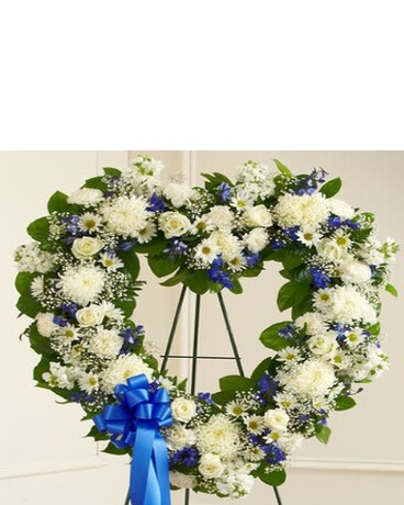 Blue & White Open Heart