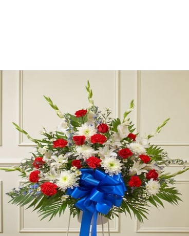 Red, White & Blue Heartfelt arrangement 