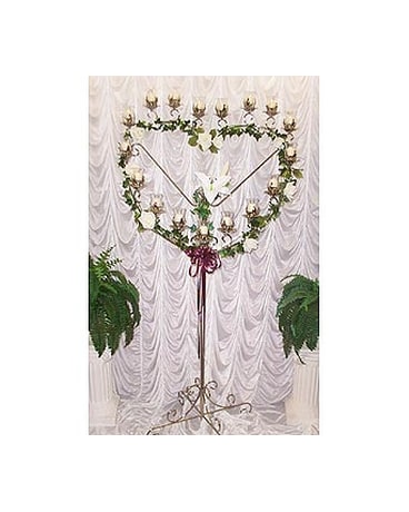 Silver Heart Candelabra