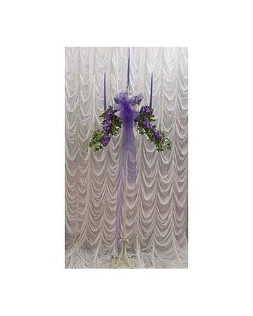 White 7 Branch Adjustable Candelabra