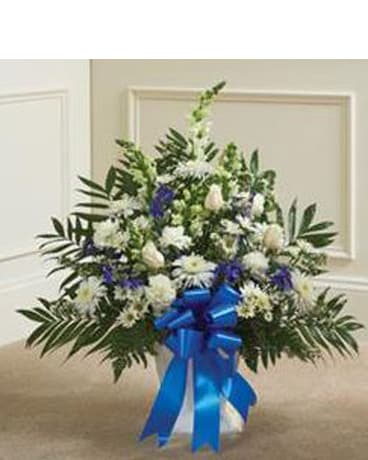 Funeral Mache in Blue and White