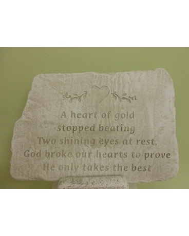 A heart of gold stopped beating$55.00