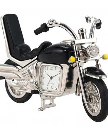 Black Motorcycle Desk Clock
$35