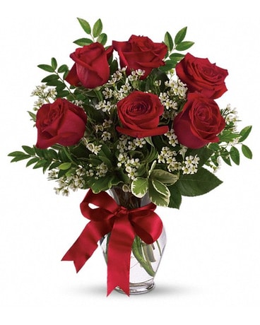 Thoughts of You Bouquet with 6 Red Roses