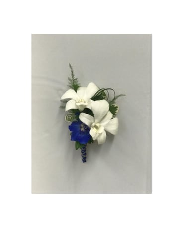 White Dendrobium Orchid Boutonnière