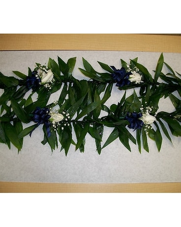 Lei012 Ti Leaf Maile with Rose Clusters $71.95