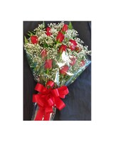 1 Dozen Red Roses size,  inches height and  inches wide.