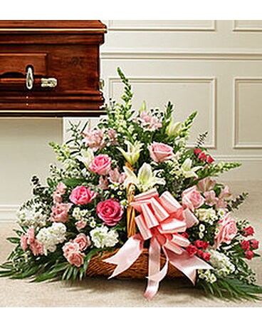 Pink & White Basket