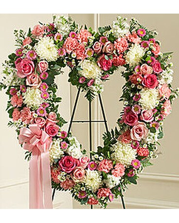 Pink & White Open Heart