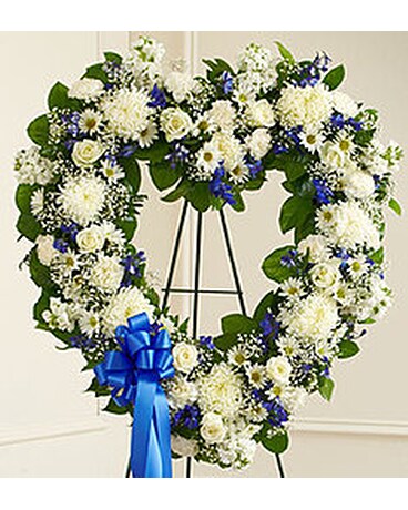 Blue & White Open Heart