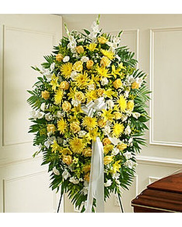 Yellow & White Standing Spray