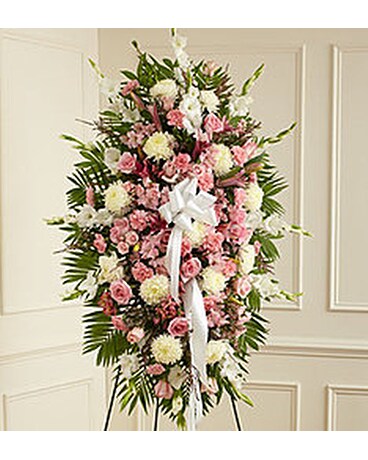 Pink & White Standing Spray