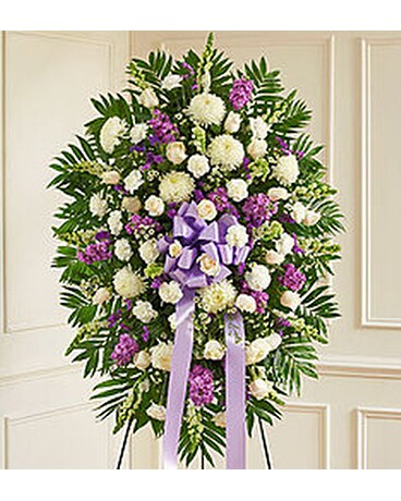 Lavender & White Standing Spray