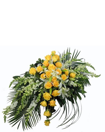 Cross Reflections Casket Spray