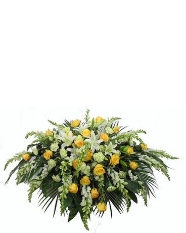 Deluxe Yellow Casket Spray