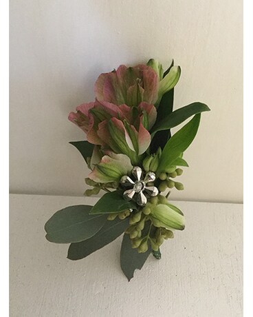 Purple & Green Boutonniere