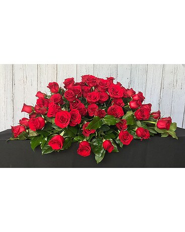 Red Rose Casket Spray