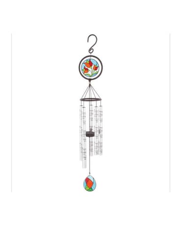 Carsons 35 Stained Glass Wind Chime - In Memory