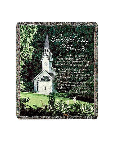 Woven Tapestry Throw A Beautiful Day in Heaven