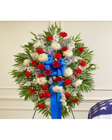 Red White Blue Standing Spray