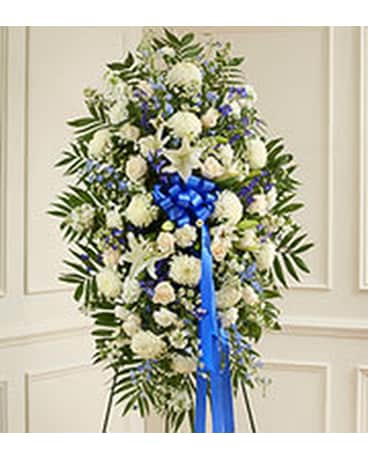 Blue & White Spray