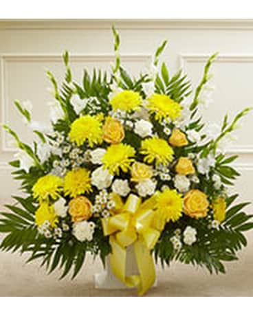 Yellow & White Basket