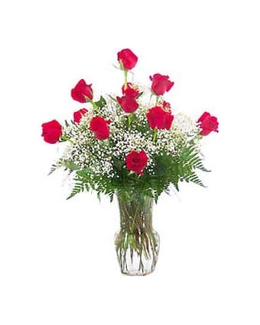Dazzle Dozen Red Roses