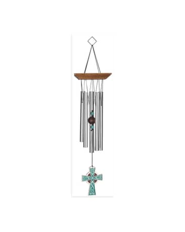 Woodstock Celtic Chime Cross Flower Arrangement