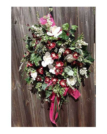 Burgundy Magnolia Wreath