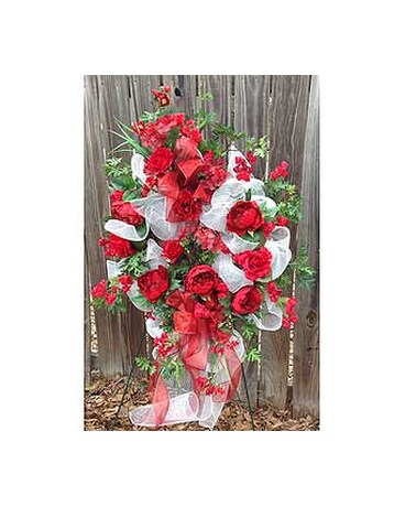 Red Floral Wreath