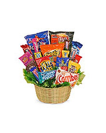 SWEETS IN BLOOM SNACK ATTACK BASKET