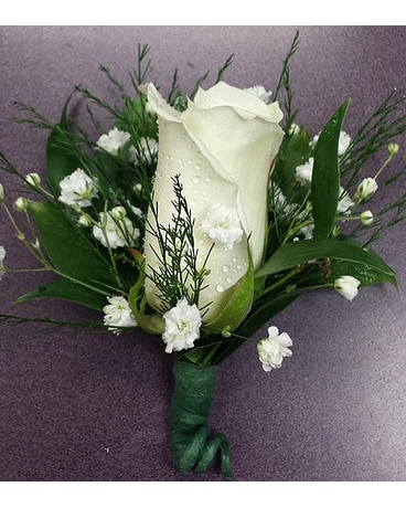 White Rose Boutonniere