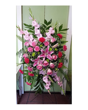 Simply Pinks Funeral Spray