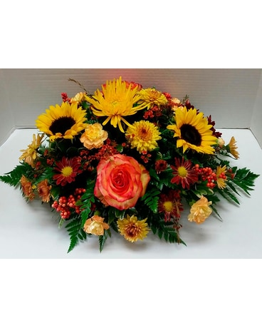 Sunflower & Rose Centerpiece