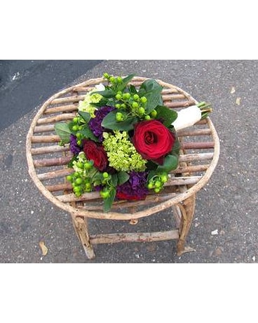 Ruby N'' Lime Bridal Bouquet